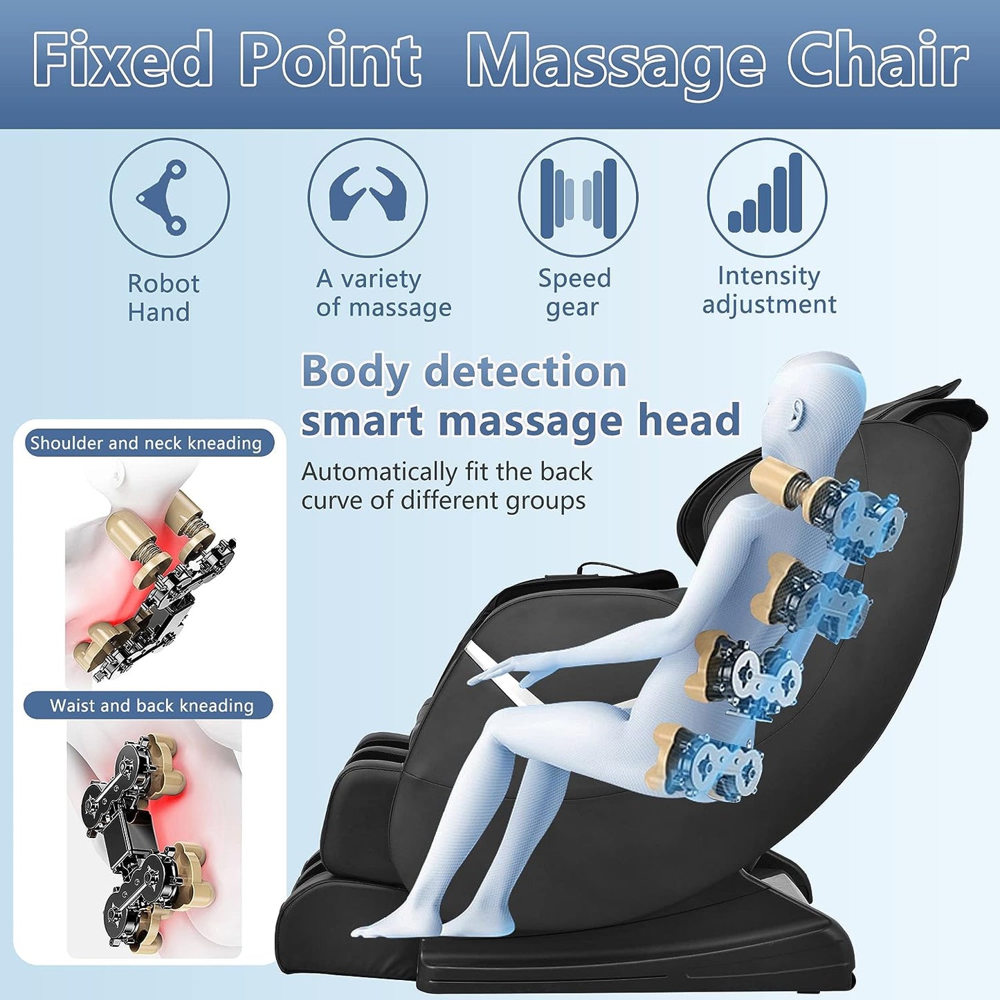 Zero Gravity Full Body Electric Shiatsu Massage Chair