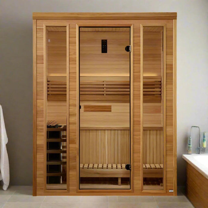 Golden Design Andermatt Edition 2-3 Person Indoor Sauna with Harvia 6kW Traditional Stove GDI-7030-01