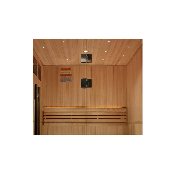 Golden Designs 2025 Sundsvall Edition 2 Person Traditional Sauna and Canadian Red Cedar Interior GDI-7289-02