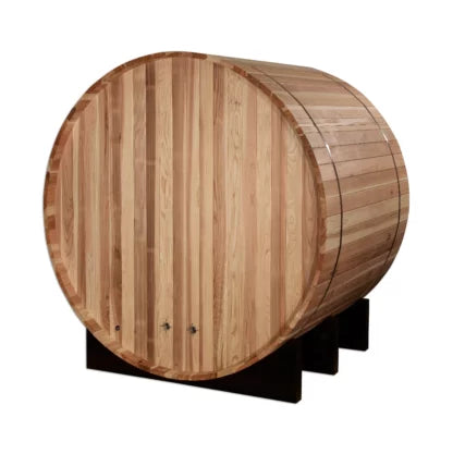 Golden Designs St. Moritz 2-Person Traditional Cedar Barrel Sauna - Pacific Cedar