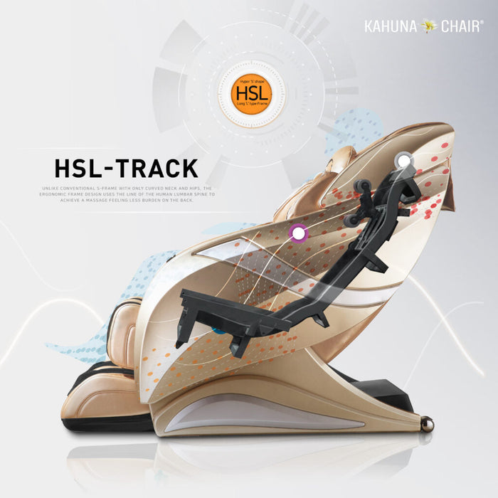 Kahuna Massage Chair 4D+@ HSL-Track Voice Recognition Zero-Gravity Full-Body Massage Chair, Tablet Remote Hubot4D