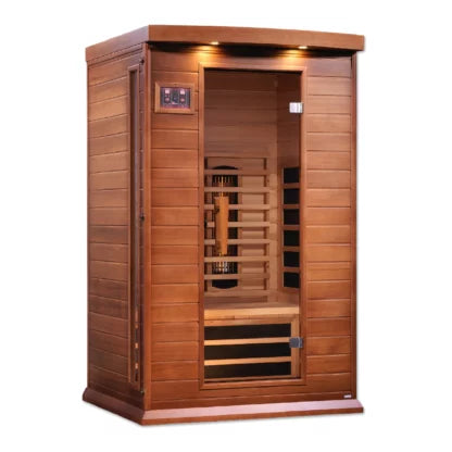 Maxxus 2-Person Full Spectrum Infrared Sauna Premium Canadian Red Cedar with Elegant Golden Design MX-M206-01-FS CED