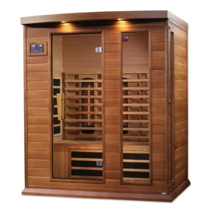 Maxxus 3-Person Full Spectrum Infrared Sauna Premium Canadian Red Cedar with Golden Design MX-M306-01-FS CED