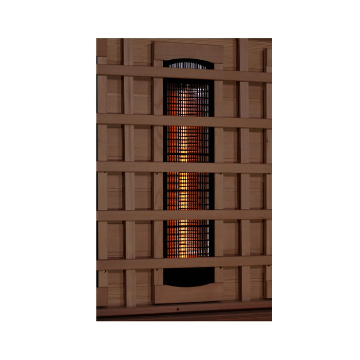 Maxxus 3-Person Full Spectrum Infrared Sauna Premium Canadian Red Cedar with Golden Design MX-M306-01-FS CED