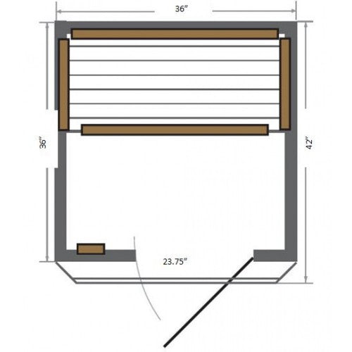 SUNRAY - Sedona 1-Person Indoor Infrared Sauna