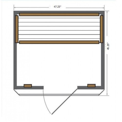 SUNRAY - Sierra 2-Person Indoor Infrared Sauna