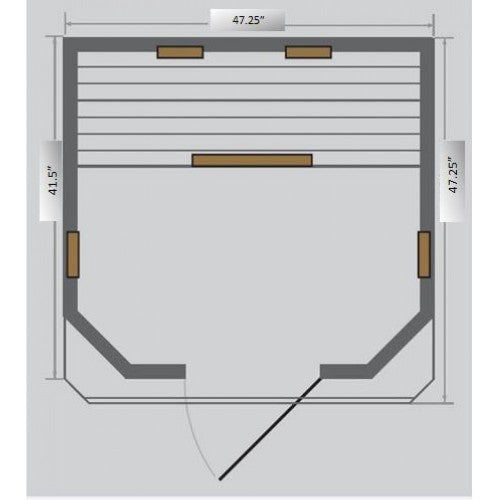 SUNRAY - Heathrow 2-Person Indoor Infrared Sauna