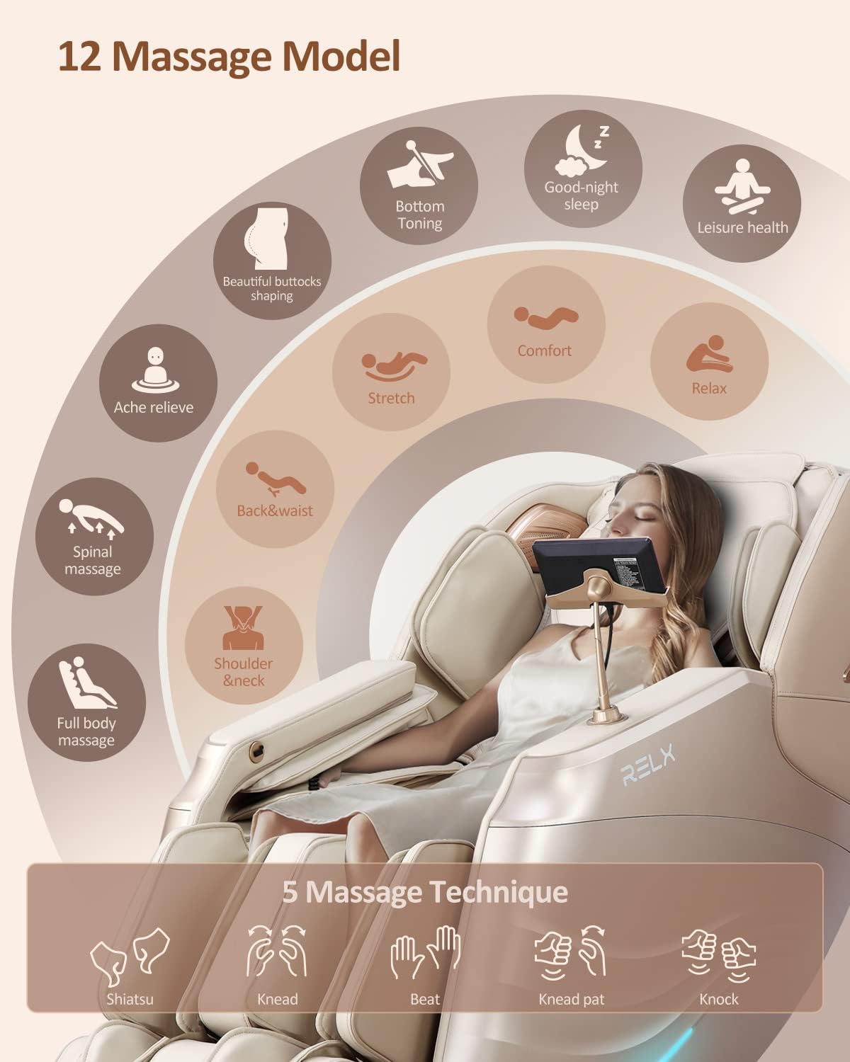 RELX Massage Chair RELX (Cream)