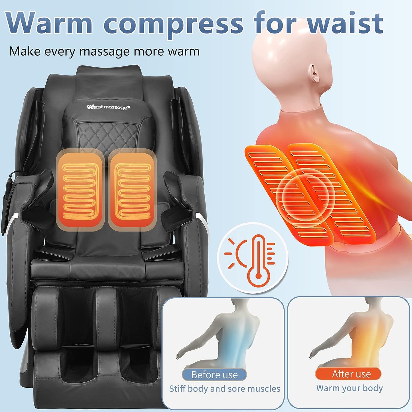 Zero Gravity Full Body Electric Shiatsu Massage Chair