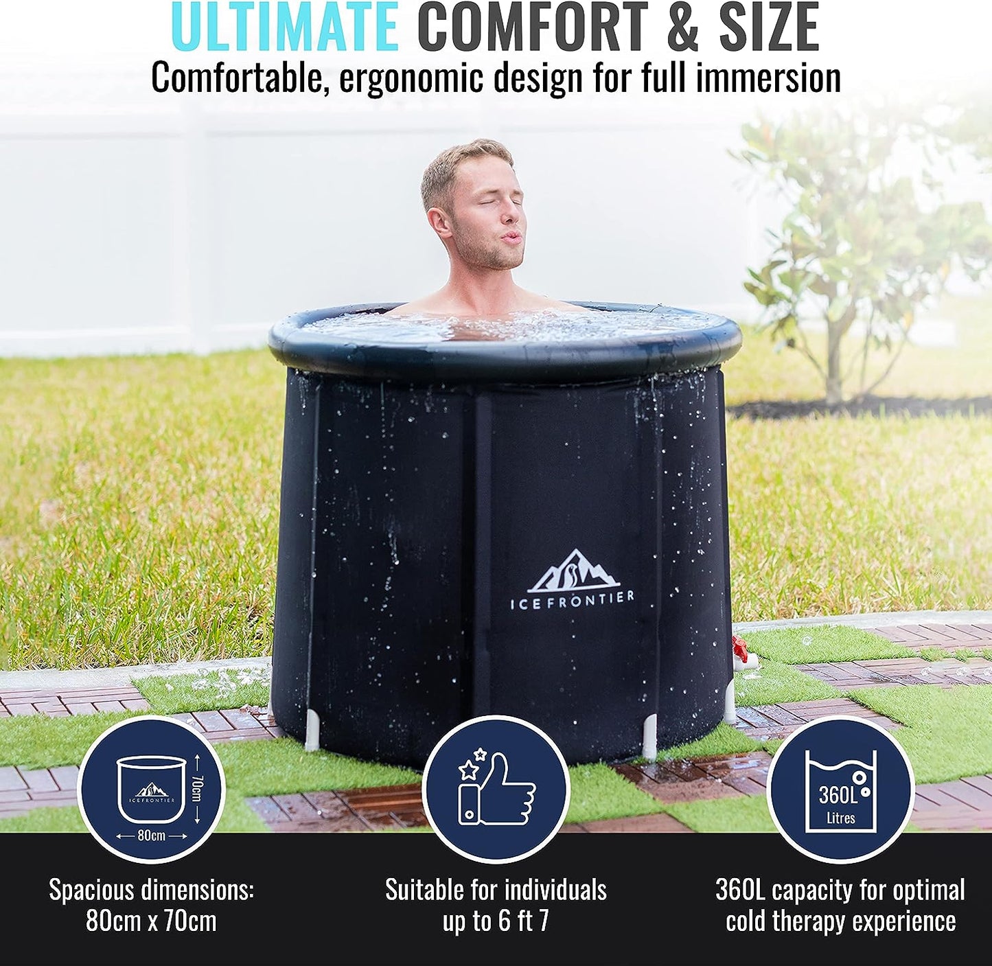 Portable Ice Bath Tub for Athletes/Recovery