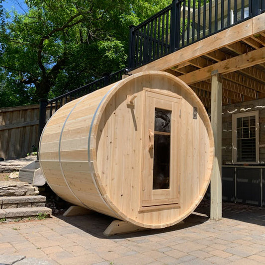 Dundalk Leisurecraft Canadian Timber 4 Person Harmony Barrel Sauna