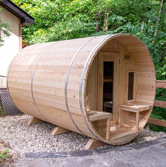 Dundalk Leisurecraft Canadian Timber 6 Person Tranquility Barrel Sauna