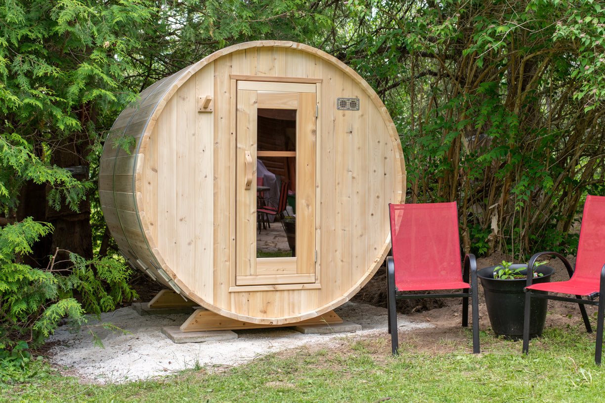 Dundalk Leisurecraft Canadian Timber 4 Person Harmony Barrel Sauna