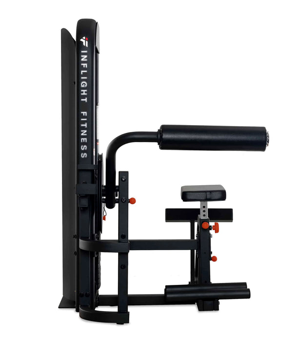 Inflight Fitness Multi Ab/Back Machine Dual Function, 200 lb Weight Stack with Shrouds