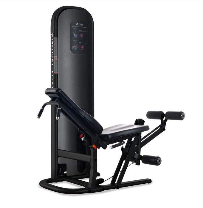 Inflight Fitness Multi Prone Leg Extension / Leg Curl Machine – 200 lb Weight Stack with Protective Shrouds
