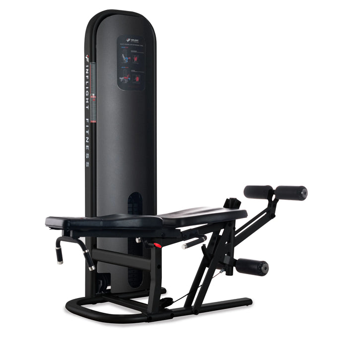 Inflight Fitness Multi Prone Leg Extension / Leg Curl Machine – 200 lb Weight Stack with Protective Shrouds