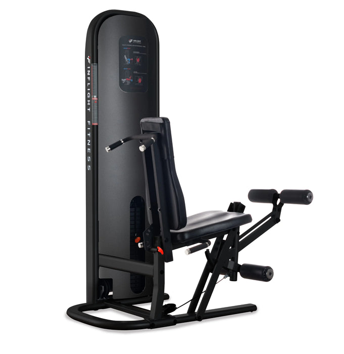 Inflight Fitness Multi Prone Leg Extension / Leg Curl Machine – 200 lb Weight Stack with Protective Shrouds