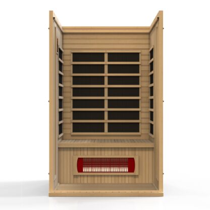 Maxxus Serenity Dual Tech 2 Person Low EMF FAR Infrared Sauna Premium Canadian Hemlock MX-LS2-01