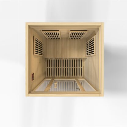 Maxxus Seattle 2 Person Low EMF FAR Infrared Sauna Premium Canadian Hemlock Wood Home Spa and Detox Therapy MX-J206-01