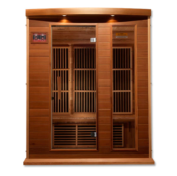 Maxxus 2 Person Low EMF FAR Infrared Sauna Premium Canadian Red Cedar MX-K306-01-CED