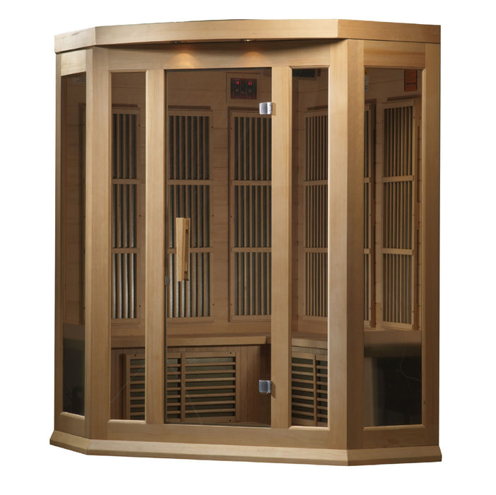 Maxxus 3 Person Low EMF FAR Infrared Sauna Premium Canadian Hemlock MX-K356-01